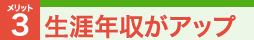 生涯年収がアップ